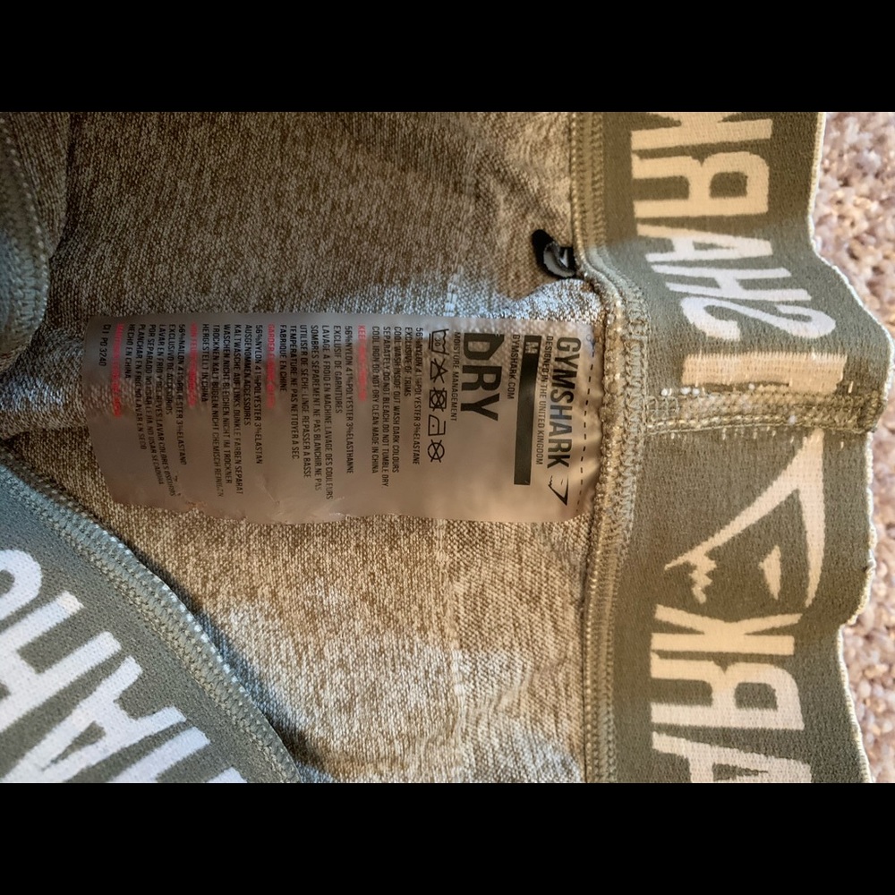 Gym shark sculpt leggings- olive green